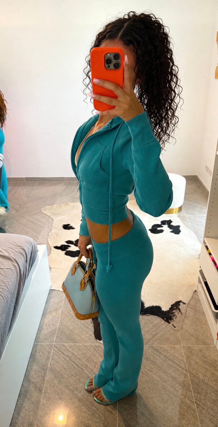 Star Tealish Smooth Knit Jacket
