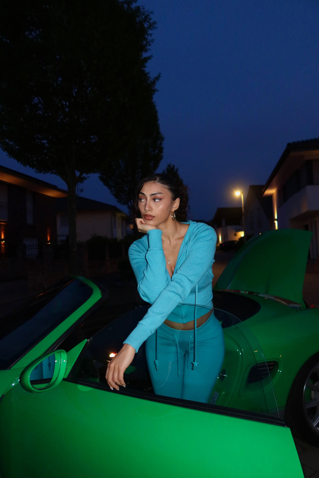 Star Tealish Smooth Knit Jacket