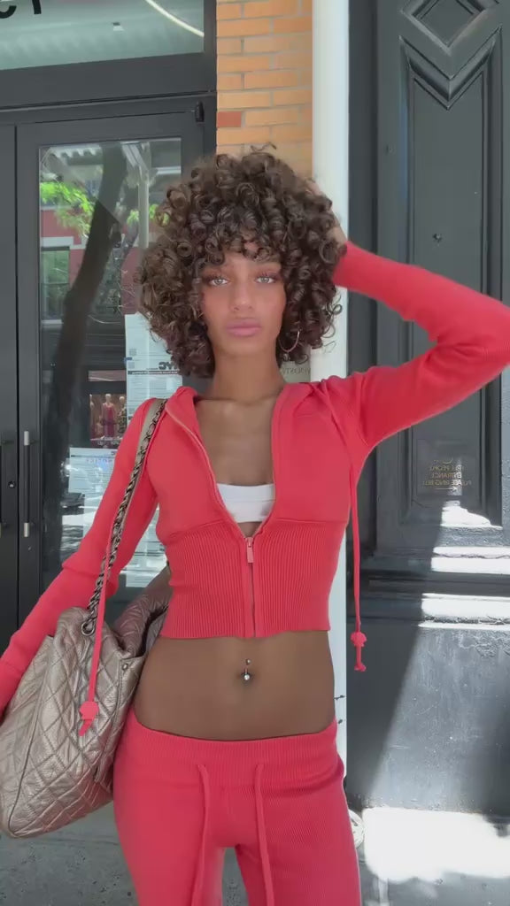 Coral Shell Smooth Knit Jacket